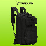 Taktisk ryggsäck 35L vattentålig MOLLE 5 fack svart + patch