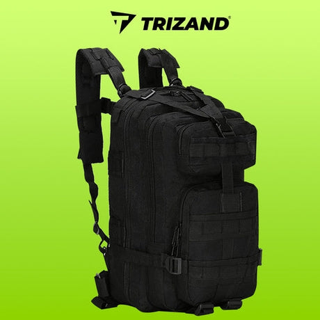 Taktisk ryggsäck 35L vattentålig MOLLE 5 fack svart + patch