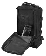 Taktisk ryggsäck 35L vattentålig MOLLE 5 fack svart + patch