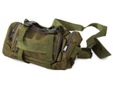 Taktisk ryggsäck 48,5 L grön med MOLLE, midjeväska och 2 sidofickor