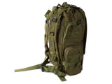 Taktisk ryggsäck 48,5 L grön med MOLLE, midjeväska och 2 sidofickor