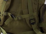 Taktisk ryggsäck 48,5 L grön med MOLLE, midjeväska och 2 sidofickor