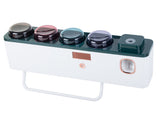 Tandborsthållare med UV-sterilisering & tandkrämsdispenser 4 koppar