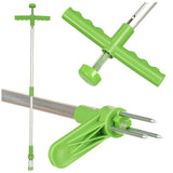 Teleskopisk ogräsrensare 93 cm med 3 blad och ergonomiskt handtag