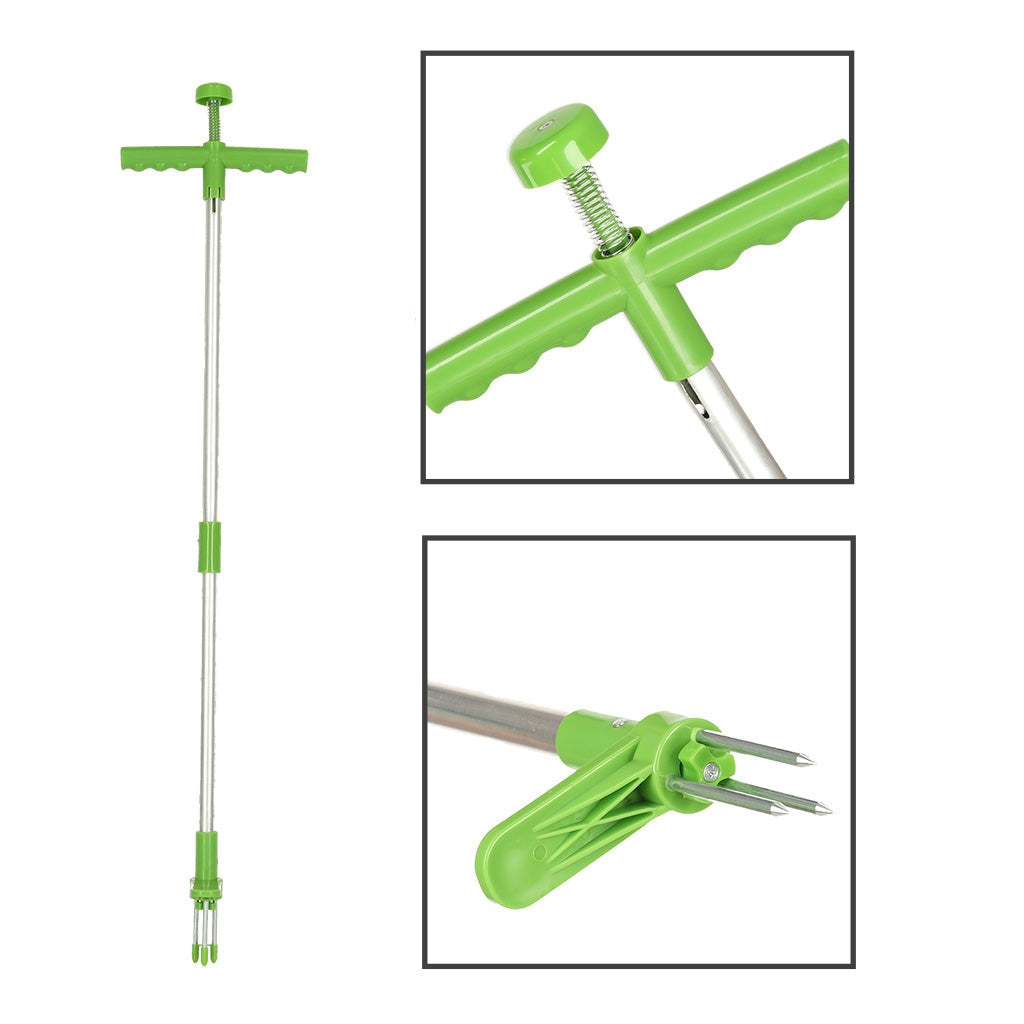 Teleskopisk ogräsrensare 93 cm med 3 blad och ergonomiskt handtag