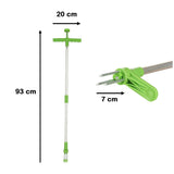 Teleskopisk ogräsrensare 93 cm med 3 blad och ergonomiskt handtag