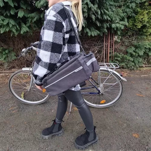 Termisk cykelväska pakethållare 9L svart med axelrem