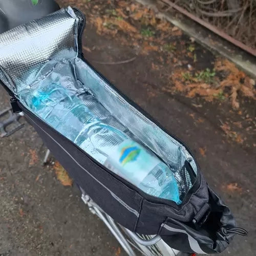 Termisk cykelväska pakethållare 9L svart med axelrem