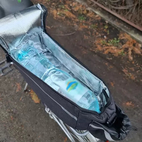Termisk cykelväska pakethållare 9L svart med axelrem