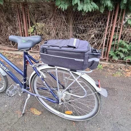 Termisk cykelväska pakethållare 9L svart med axelrem