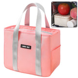 Termisk lunchväska ljusrosa 24x21x13 cm polyester isolerad