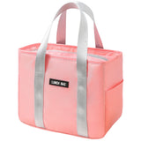 Termisk lunchväska ljusrosa 24x21x13 cm polyester isolerad
