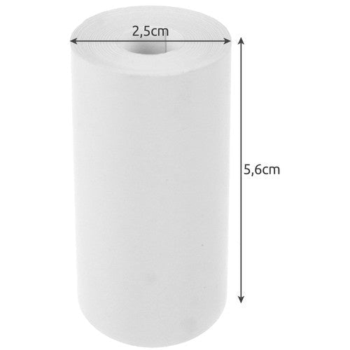 Termopapper rullar 5-pack 5,6 cm utskriftsbredd Ø2,5 cm vit