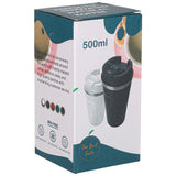 Termosmugg 500 ml med LED-temperaturdisplay, rostfritt stål vit