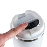 Termosmugg 500 ml med LED-temperaturdisplay, rostfritt stål vit