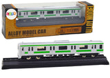 Tågvagn modell 1:48 i metall silver 15 cm, samlarmodell 3+