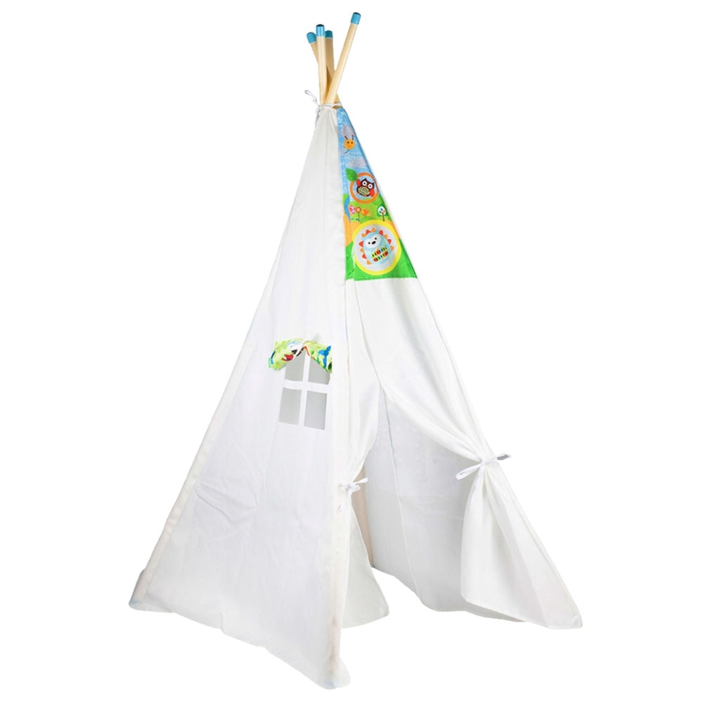 Tipi lektält barn 100x100x150 cm vattenavvisande polyester molnmönster
