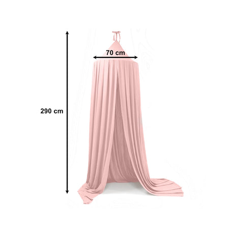 Tipitält draperi ljusrosa polyester 70 cm med monteringsset
