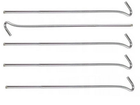 Tältpinnar i stål 31 cm 10-pack silver