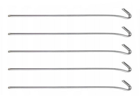 Tältpinnar i stål 31 cm 10-pack silver