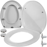 Toalettlock mjukstängande universell vit PP 44x37 cm 6-23 cm hålavstånd