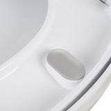Toalettlock mjukstängande universell vit PP 44x37 cm 6-23 cm hålavstånd