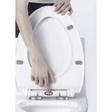 Toalettlock mjukstängande universell vit PP 44x37 cm 6-23 cm hålavstånd
