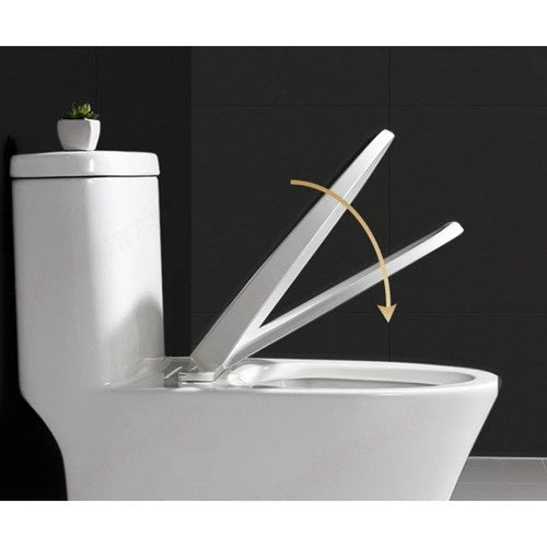 Toalettlock mjukstängande universell vit PP 44x37 cm 6-23 cm hålavstånd