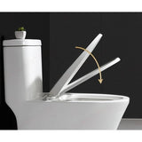 Toalettlock mjukstängande universell vit PP 44x37 cm 6-23 cm hålavstånd