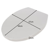 Toalettlock mjukstängande universell vit PP 44x37 cm 6-23 cm hålavstånd