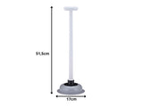 Toalett- och vaskrensare med gummisugkopp 17x51 cm grå/vit