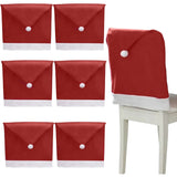 Tomteluvor till stolar stolsöverdrag röd 6-pack 50x68 cm