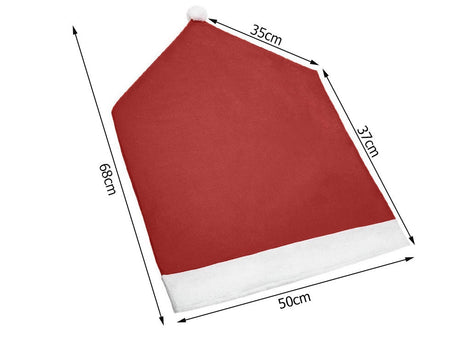 Tomteluvor till stolar stolsöverdrag röd 6-pack 50x68 cm