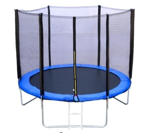 Trampolin 305 cm med skyddsnät och stege, max 150 kg