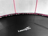 Trampolin 487 cm 16ft med säkerhetsnät 180 cm och stege svart/rosa
