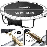 Trampolinduk 14FT för 427-435 cm trampolin, 88 fjädrar