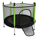 Trampolin för barn 140 cm med säkerhetsnät, 10 bollar, 150 kg