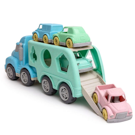 Transportbil leksak med formsorterare och små bilar, återvunnen plast