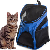 Transportryggsäck hund/katt nylon blå 33x30x25 cm max 10 kg