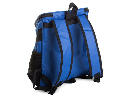 Transportryggsäck hund/katt nylon blå 33x30x25 cm max 10 kg