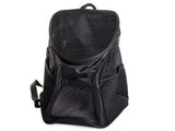 Transportryggsäck hund/katt nylon svart 33x30x25 cm max 10 kg
