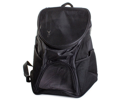 Transportryggsäck hund/katt nylon svart 33x30x25 cm max 10 kg