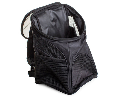 Transportryggsäck hund/katt nylon svart 33x30x25 cm max 10 kg