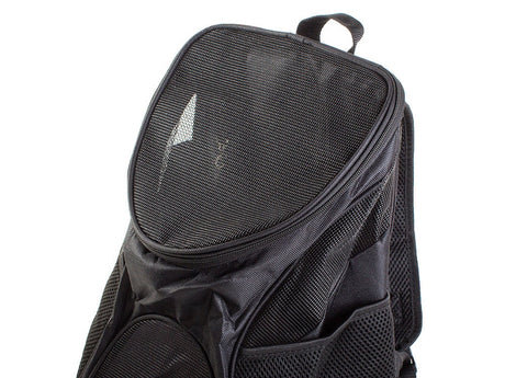 Transportryggsäck hund/katt nylon svart 33x30x25 cm max 10 kg
