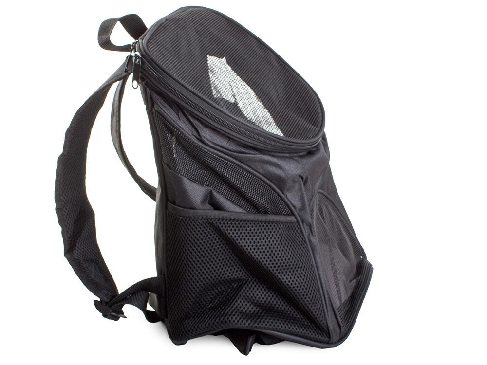 Transportryggsäck hund/katt nylon svart 33x30x25 cm max 10 kg