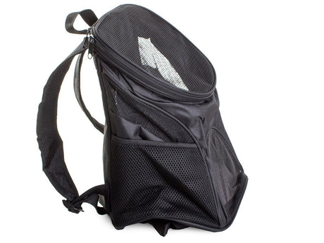 Transportryggsäck hund/katt nylon svart 33x30x25 cm max 10 kg