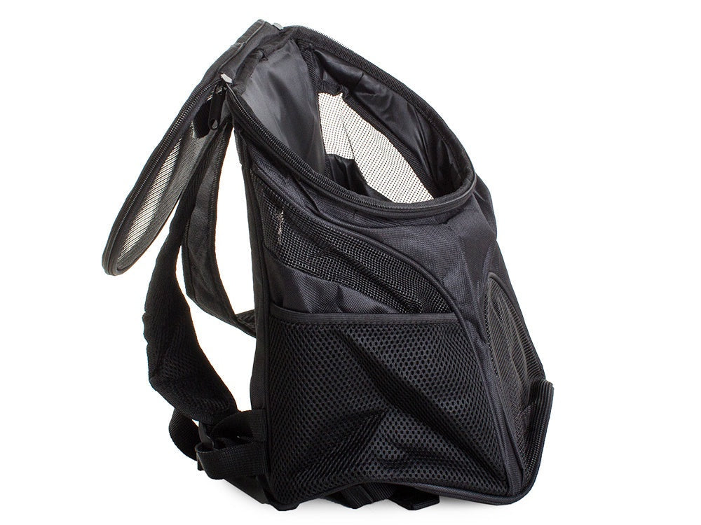 Transportryggsäck hund/katt nylon svart 33x30x25 cm max 10 kg