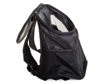 Transportryggsäck hund/katt nylon svart 33x30x25 cm max 10 kg