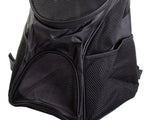 Transportryggsäck hund/katt nylon svart 33x30x25 cm max 10 kg