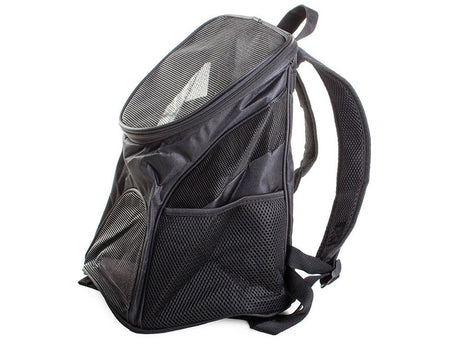Transportryggsäck hund/katt nylon svart 33x30x25 cm max 10 kg